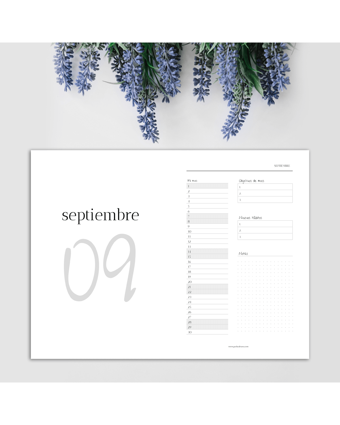 agenda para escritores imprimible 2024-2025